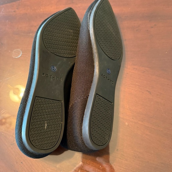Rothy's The Point Black Flat Ballet Shoes Size 8 Missing Insoles - Picture 7 of 8